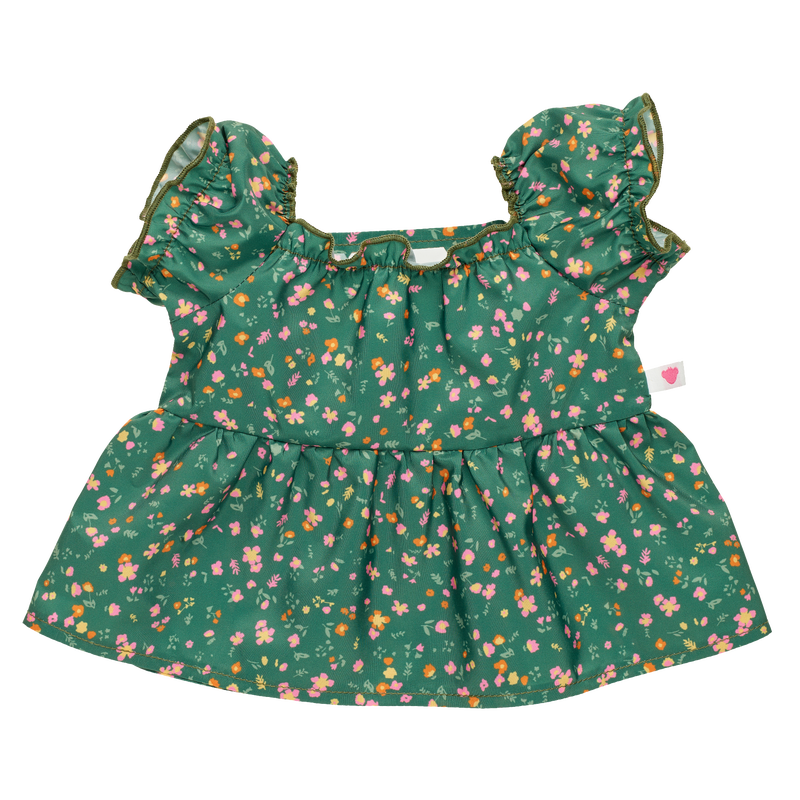 Green Ditsy Floral Dress