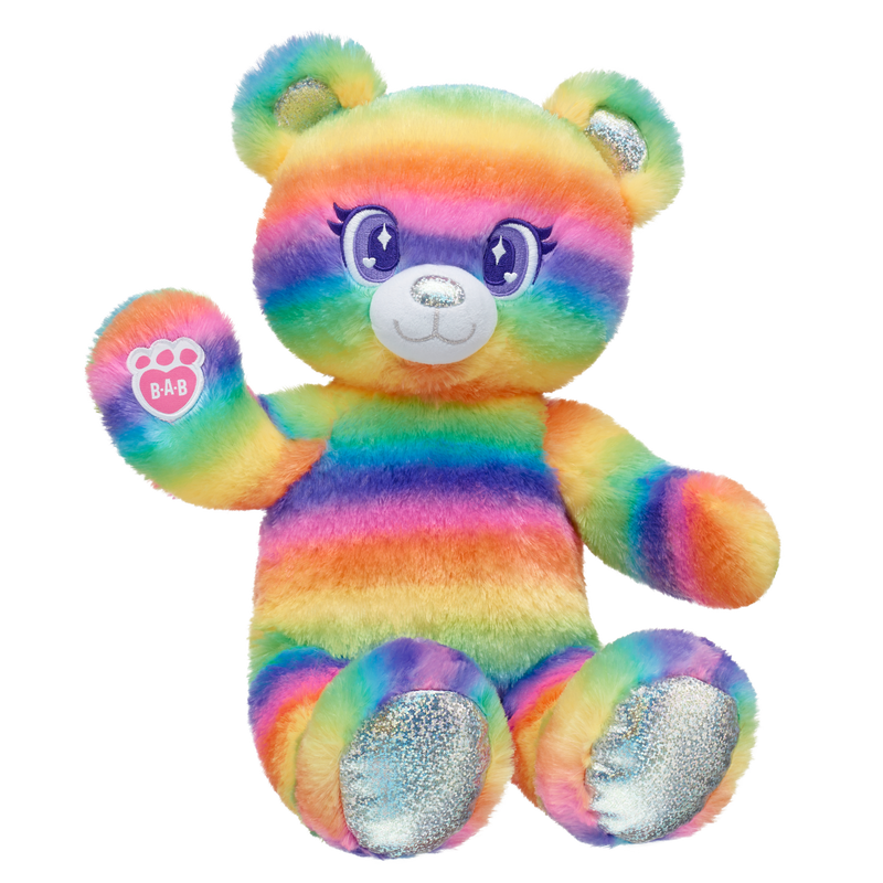 Rainbow Stripes Teddy Bear