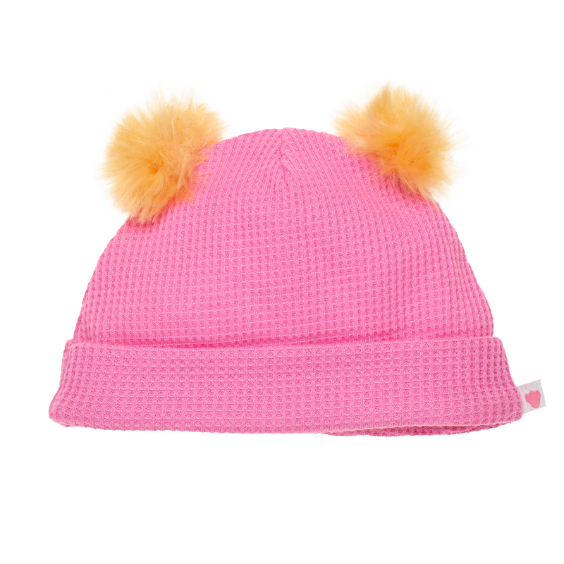 Pink Waffle Beanie