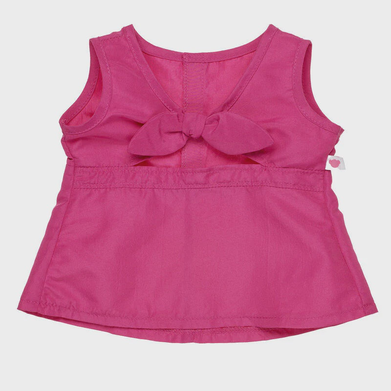 Fuchsia Tie Cutout Dress