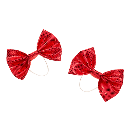 Red Christmas Bows Set