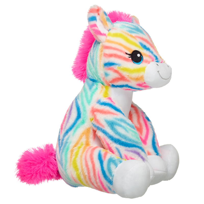 Rainbow Stripes Zebra Stuffed Animal