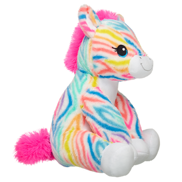 Rainbow Stripes Zebra Stuffed Animal