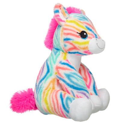 Rainbow Stripes Zebra Stuffed Animal