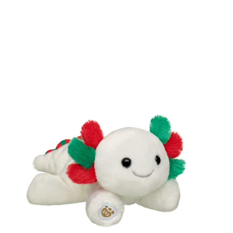 Build-A-Bear Mini Beans Holiday White Axolotl