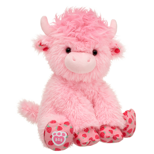 Strawberry Highland Cow Stuffed Animal