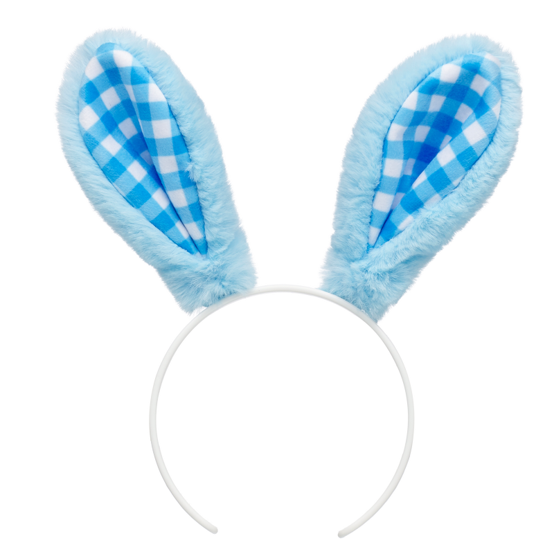 Blue Gingham Bunny Ears