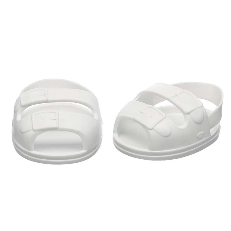 White Molded Sandals