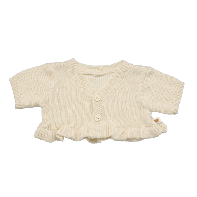 Cream Ruffle Cardigan