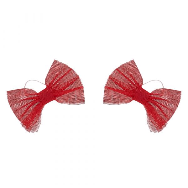 2pk Red Sparkle Bows