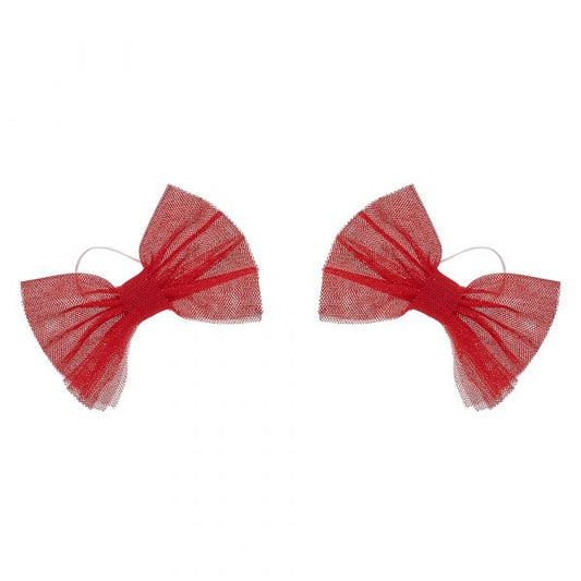 2pk Red Sparkle Bows