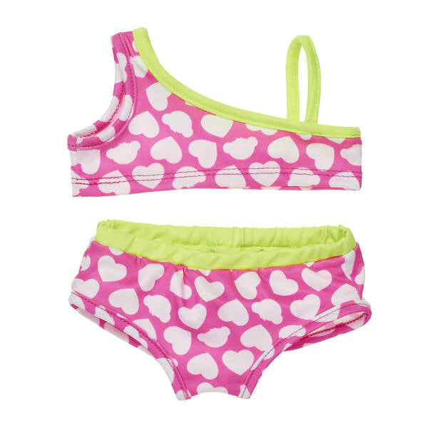 Pink Hearts Two-Piece Swimsuit