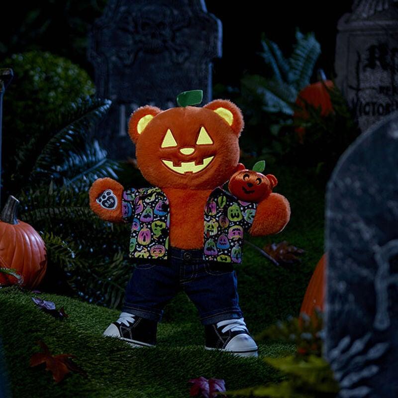 Pumpkin Glow Halloween Teddy Bear - Build-A-Bear Workshop New Zealand