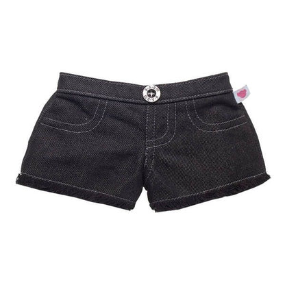 Black Denim Frayed Shorts Build-A-Bear Workshop New Zealand