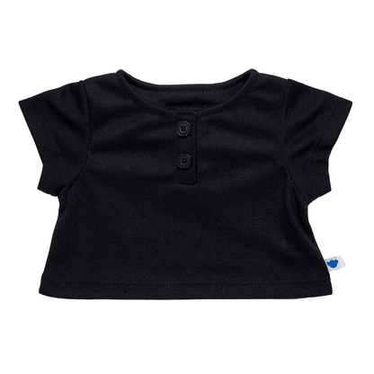 Black Henley Tee Build-A-Bear Workshop Australia