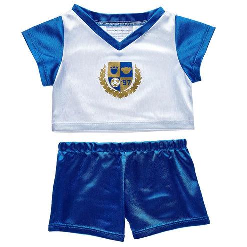 Blue and White Soccer Uniform Build-A-Bear Workshop New Zealand