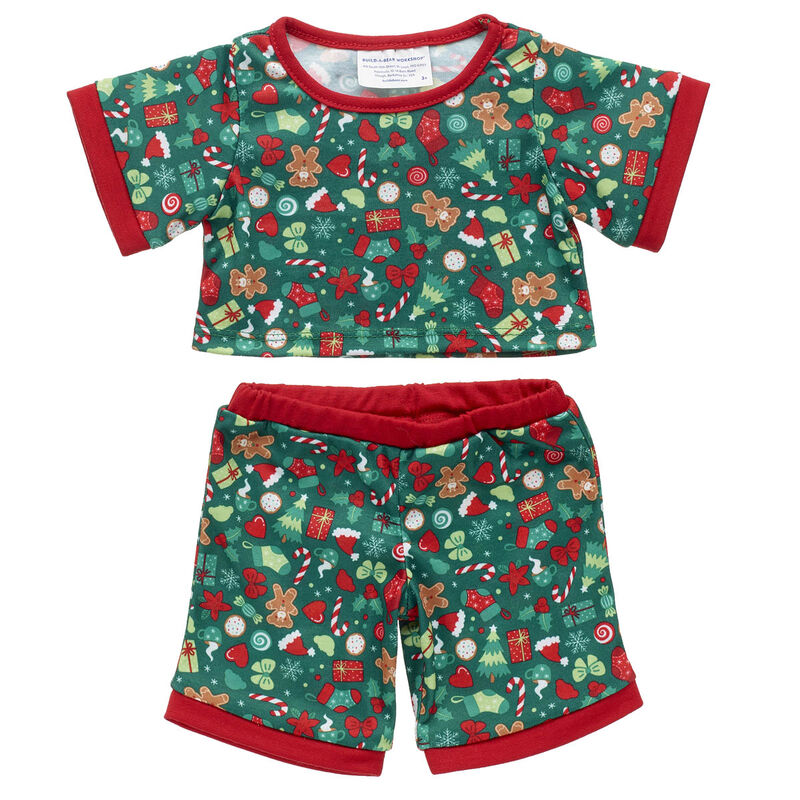 Christmas Print PJ Set Build-A-Bear Workshop New Zealand