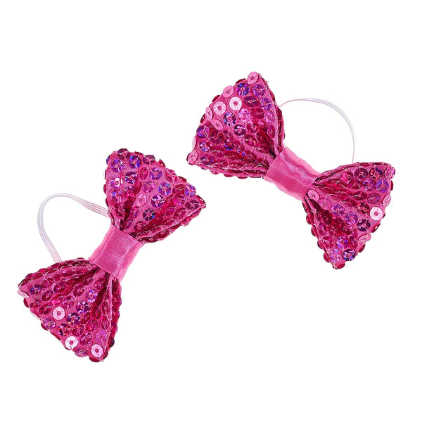 Fuschia Sparkle Bows - 2 pack Build-A-Bear Workshop New Zealand