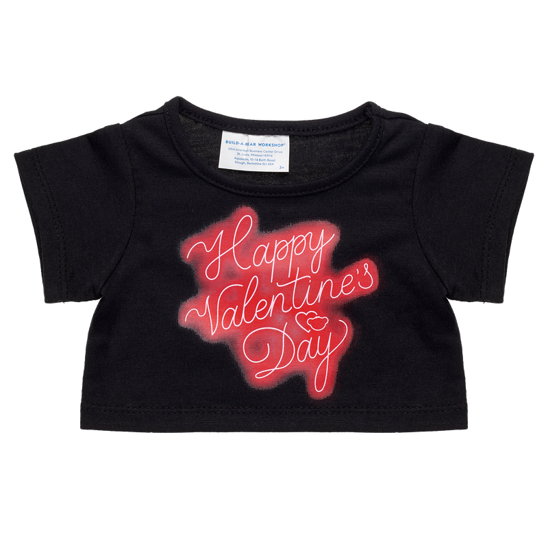 Happy Valentines Day Neon Shirt Build-A-Bear Workshop Australia