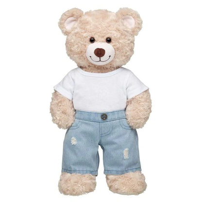 Light Distressed Denim Jeans Build-A-Bear Workshop New Zealand