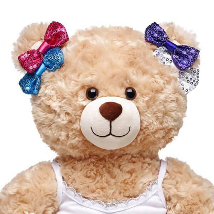 Multicolor Sparkle Bow Set 4 pc. Build-A-Bear Workshop Australia