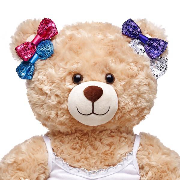 Multicolor Sparkle Bow Set 4 pc. Build-A-Bear Workshop New Zealand