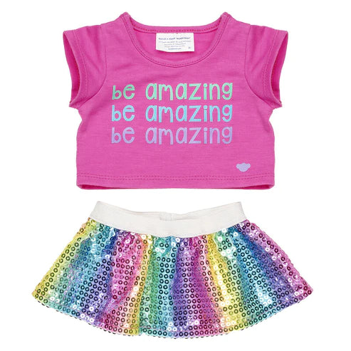 Rainbow "Be Amazing" Outfit Build-A-Bear Workshop New Zealand