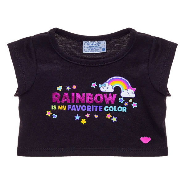 Rainbow Is My Favourite Colour T-Shirt Build-A-Bear Workshop New Zealand