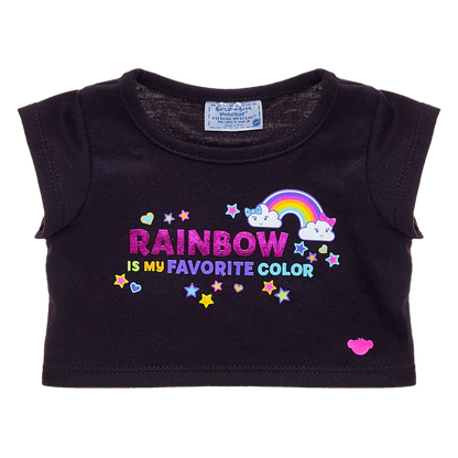 Rainbow Is My Favourite Colour T-Shirt Build-A-Bear Workshop New Zealand