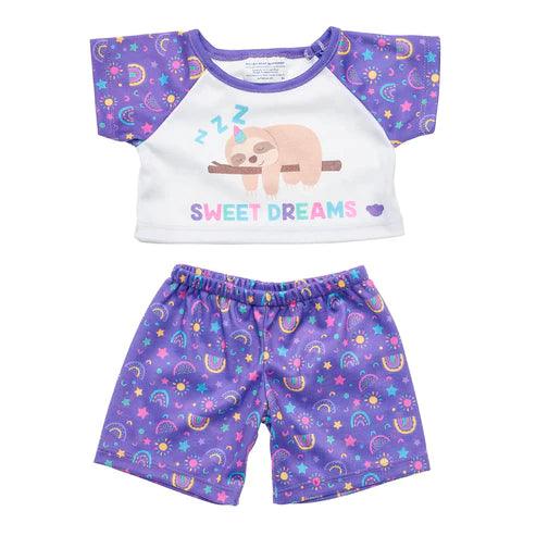 Rainbow Sloth Pyjama Set Build-A-Bear Workshop New Zealand