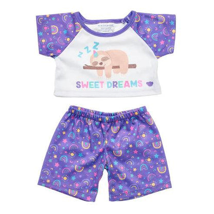 Rainbow Sloth Pyjama Set Build-A-Bear Workshop New Zealand