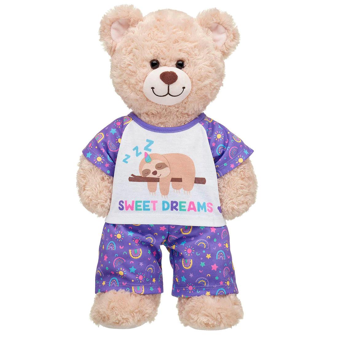 Rainbow Sloth Pyjama Set Build-A-Bear Workshop New Zealand