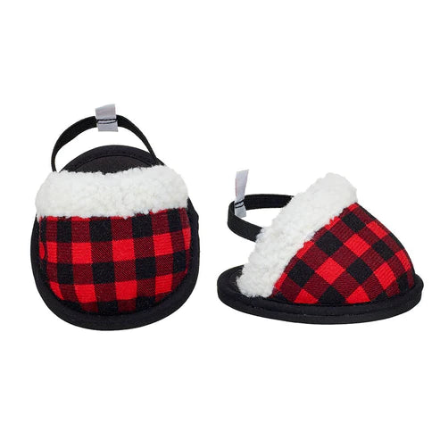 Red Buffalo Check Slippers Build-A-Bear Workshop New Zealand