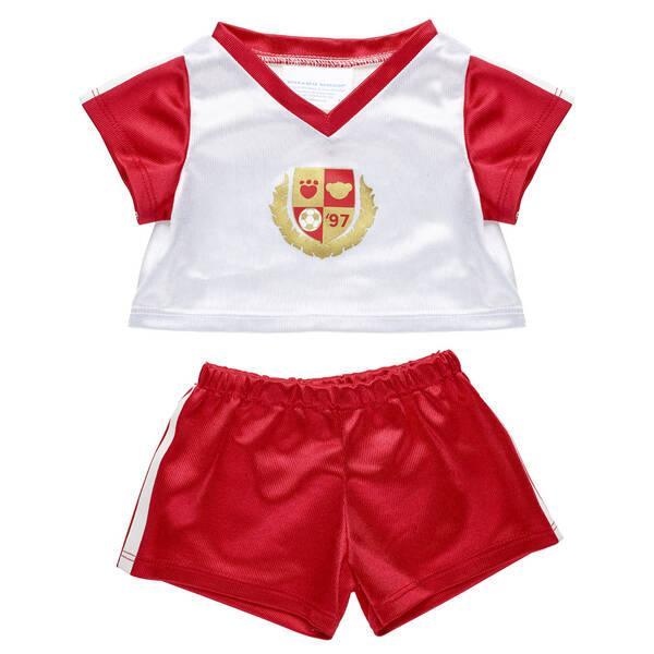 Red & White Soccer Uniform Build-A-Bear Workshop Australia