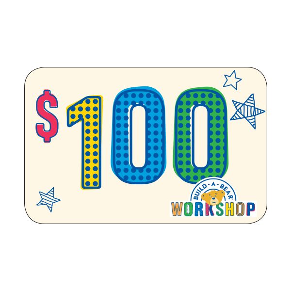 $100 In Store Gift Voucher Build-A-Bear Workshop New Zealand