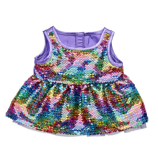 Reversible Rainbow Sequin Dress