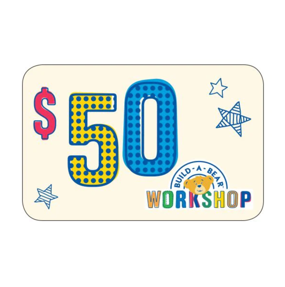 $50 In Store Gift Voucher Build-A-Bear Workshop New Zealand