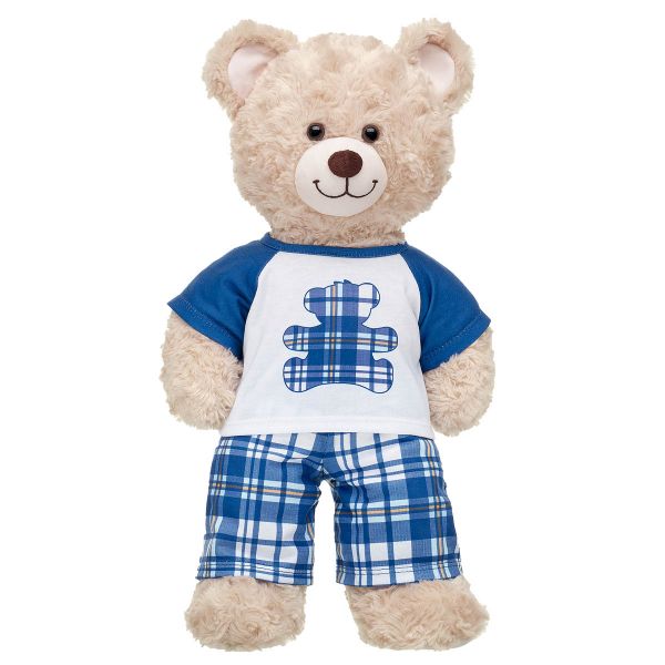 Blue Plaid PJ Set Build-A-Bear Workshop New Zealand