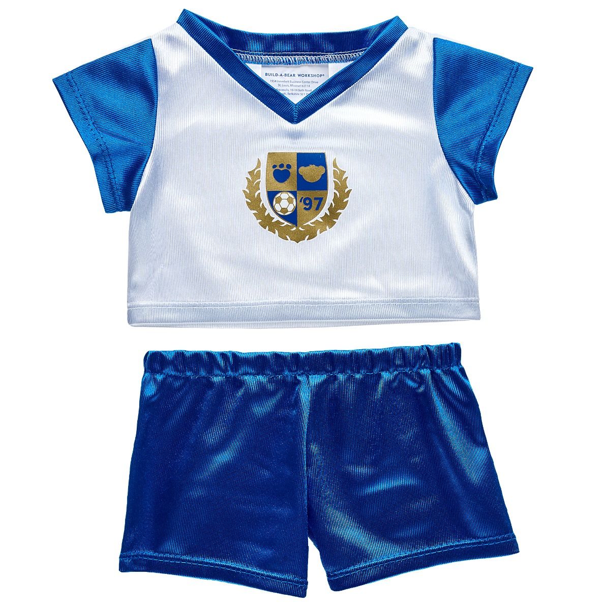 Blue and White Soccer Uniform not use Build-A-Bear Workshop New Zealand